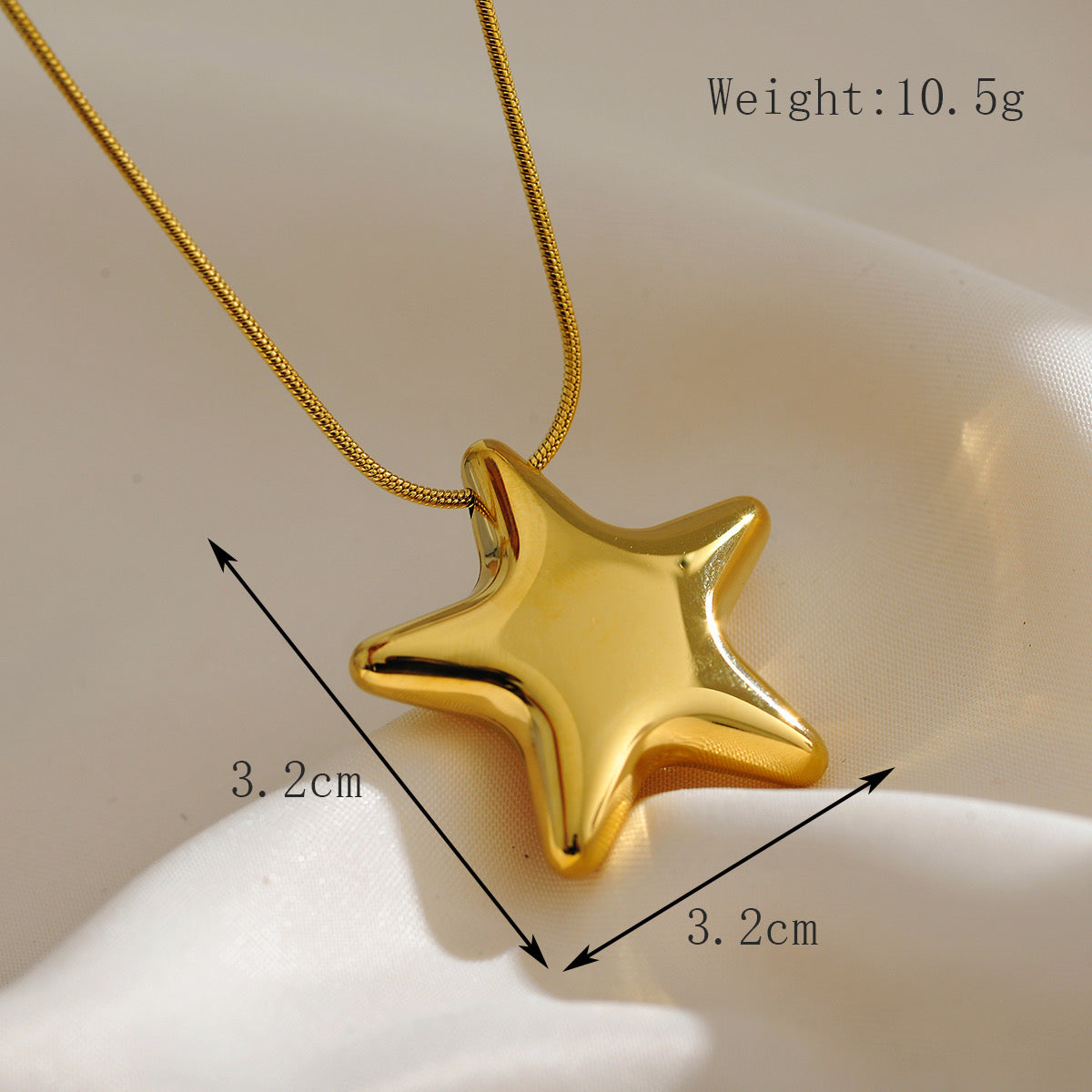 Collar estrella brillosa