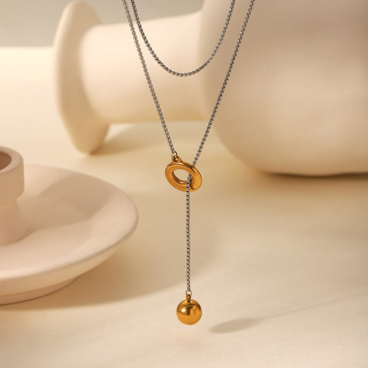 Collar corbatero bitono