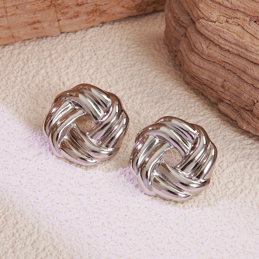 Aretes churrito plata
