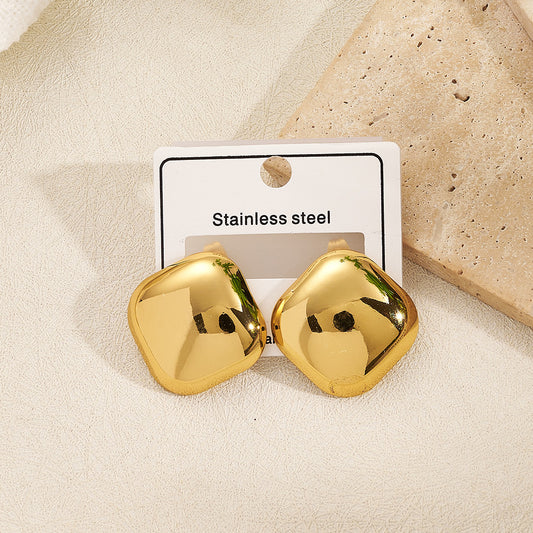 Aretes cuadro chuncky brilloso