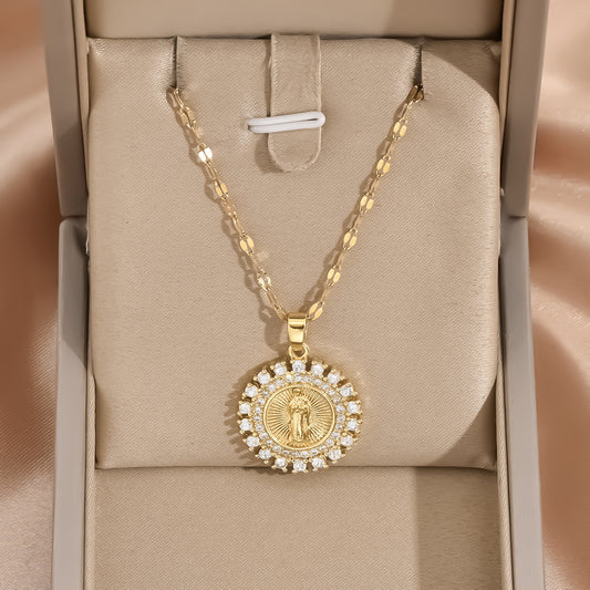 Collar religioso redondo