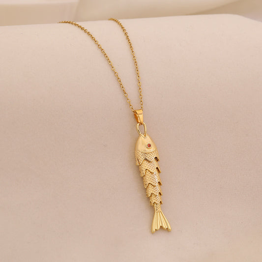 Collar pez escamas móvil