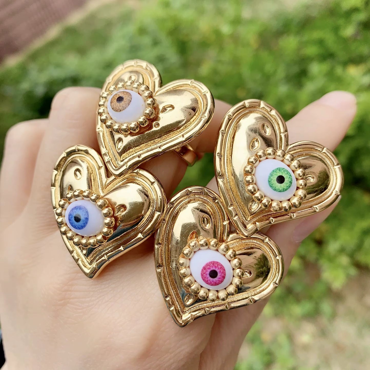 Anillo sagrado ojo acrílico