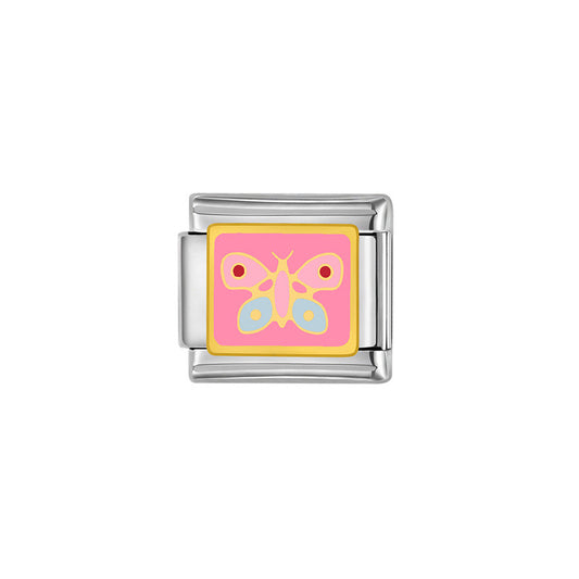 Charms mariposa rosa