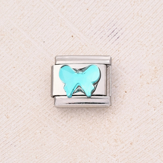 Charms mariposa cristal azul