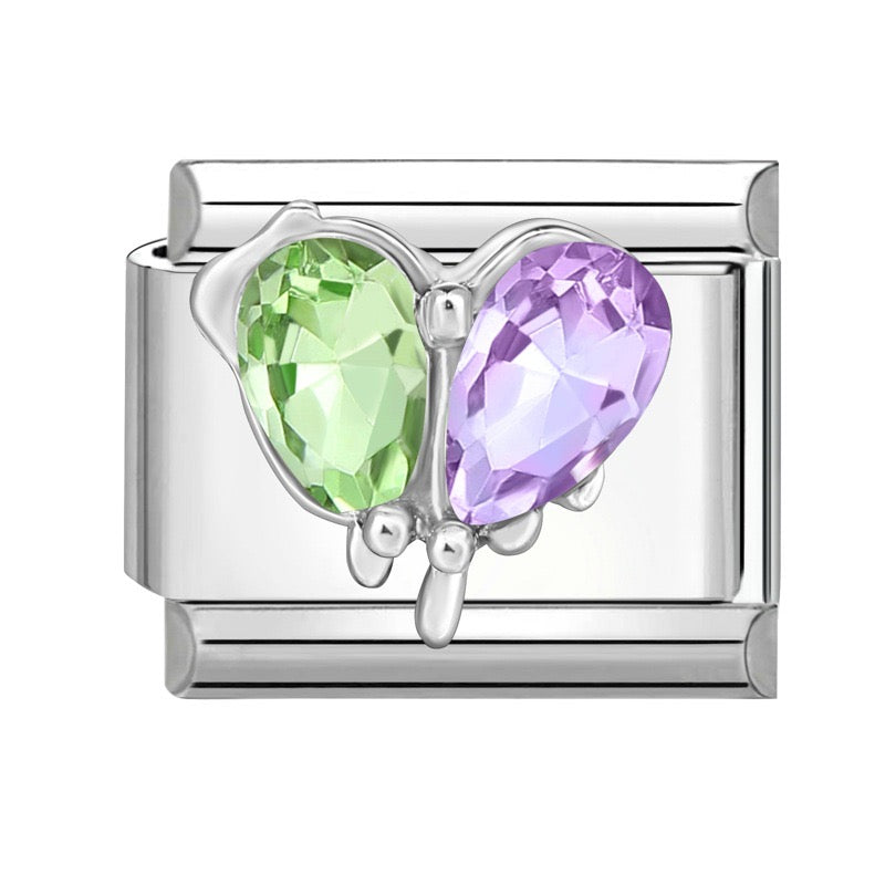 Charms corazón cristal bitono GABY