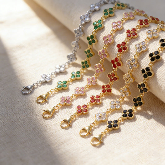 Pulsera VC diamantes en acero