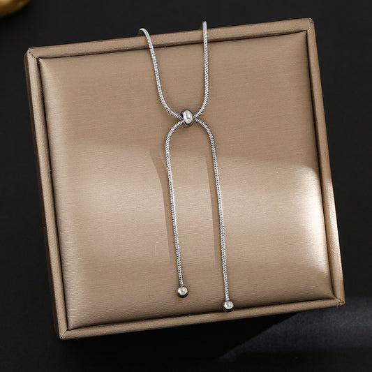 Collar corbatero ajustable plata
