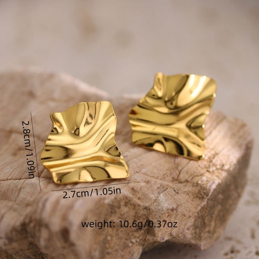 Aretes rectángulo arrugado