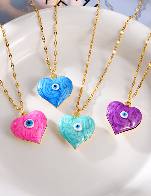 Collar corazón resina