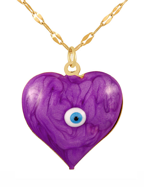 Collar corazón resina